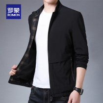 Romon jacket Mens Korean version of business casual mens tops Spring and autumn lapels trend slim and wild mens jackets