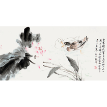 Immediately shot Zhang Qingyong He hand-painted Chinese painting flower and bird painting living room study decoration calligraphy and painting collection decoration