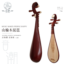 Sound tide beginner children adult mountain Elm special mahogany pipa polished painted National plucked instrument