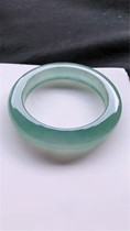 Myanmar natural ice seed floating round strip emerald bracelet old pit full of color Yanggreen jade bracelet woman with certificate
