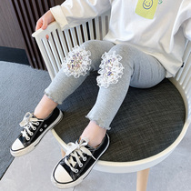 Baby Spring Autumn Season Beating Bottom Pants 2022 New Children Long Pants Foreign Air Trendy Tight Fit Baby Spring Dress Pants Thin