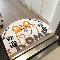 Entrance Door Mat in door cushion Tailoring Mesh Red Silk Ring Doormat Doormat footbed PVC Anti-slip washable