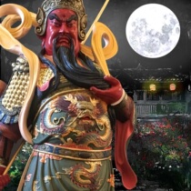  San Mantuo Taiwan resin Guan Gong Buddha Statue decoration Martial God of wealth Guan Erye Jialan Bodhisattva statue Left and right Guardian Statue