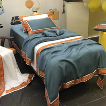  Exquisite light luxury beauty salon bedspread four-piece SPA bedding Medical beauty skin management bedspread Massage bedspread bedspread