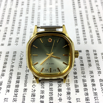 The original inventory Gem Flower Star yellow shell dark green disk manual mechanical diameter 33mm sent strap