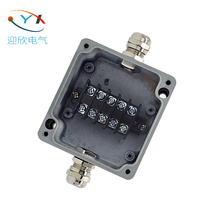 Yingxin 80*76*57 one in one out outdoor waterproof junction box with terminal cast aluminum box buried metal box