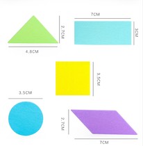 Primary school mathematics quadrilateral square rectangular triangle round plane shape teaching geometry teaching aids