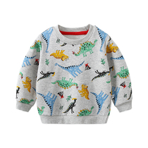 Impression of childhood boys round neck sweater small and medium children 2020 autumn new trend brand printed top childrens trend