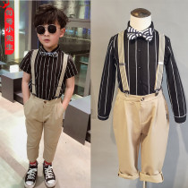 2021 spring and summer boy suit suit Childrens small suit four-piece boy flower girl dress host performance suit