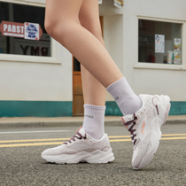 Li Ning Casual Shoes Women Shoes Retro Trend Old Daddy Shoes New Shock Absorbing Rebound Sports Shoes AGCR334