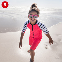 reima Childrens one-piece swimsuit sunscreen UV50 swimsuit pants Elastic quick-drying moisture wicking front jaw zipper