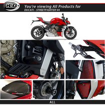 British RG modified front and rear wheel body anti-drop ball water tank guard net short tail license plate frame Ducati Street Fighter V4