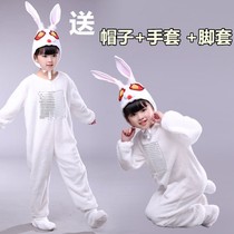Little White Rabbit performance costume adult child size white rabbit table performance costume rabbit conjoined stage stage costume