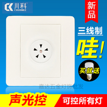 Sichuan Section D-14K Home Intelligent LED lamp sound and light control induction time-lapse stairway stairway switch panel sound control switch