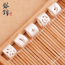 999 sterling silver diy accessories sun and moon Nebula electric spacer handmade beaded beads loose beads red rope bracelet necklace silver jewelry