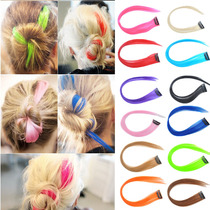 Send point wig female fluorescent 12 colors European and American punk color hair piece high temperature silk dyeing nightclub