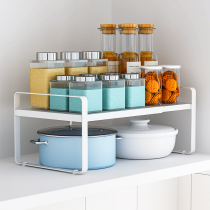 Retractable kitchen spice rack countertop storage rack desktop storage pot rack cabinet shelf cabinet interior partition rack