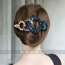 Pinch hairpin diamond drill extra large duckbill clip simple fashion plate hair horizontal clip mother hair clip clip back of the head