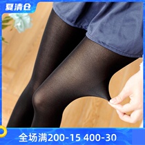 Japanese spring and autumn stockings Pantyhose medium thick base socks womens anti-hook silk velvet black stockings Solid color socks women
