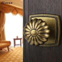 Shilian Taiyou American copper lock bronze black ball lock indoor pure copper door lock bright gold toilet bathroom lock