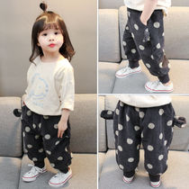 Chalk box female baby Harun trousers Autumn 2021 childrens wide legs girls casual pants loose bloomers