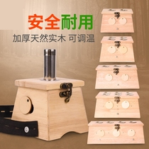Moxibustion Box Carry-on solid wood made single double four holes Home Bamboo Wood Universal Body 1 8 cm Ai Ai Box