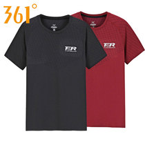 361 short sleeve T-shirt men 2021 new summer quick-drying breathable loose round neck top black fitness sportswear men