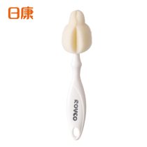 Rikang sponge pacifier brush Wide standard mouth pacifier brush Baby dual-use pacifier brush small bottle brush RK3509