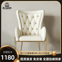 Postmodern light luxury dining chair home leisure chair Italian minimalist net red ins designer Nordic backrest chair