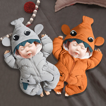 Baby one-piece autumn and winter newborn baby out to hold clothes cotton clothes warm thick winter suit jacket