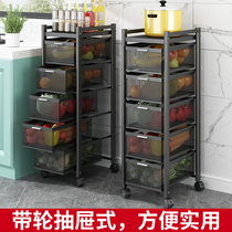 Kitchen Vegetable Intake Shelve Articles Household Large Full Multifunction Floor Multilayer Clips Sewn Lockers Vegetable Basket
