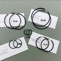 Frigid wind ring circle ear clip without ear hole female high-end French net red cool handsome clip earring male ear bone clip tide