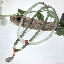 (Support customization) Xi Shi Xinjiang Hetian Jade Qingshui gradient 108 multi-Circle Bracelet female