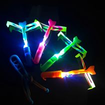 Ejection flying arrow whistle glowing flying mushroom flying fairy childrens stall flash novelty toy hot sale