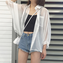 Summer 2021 New loose very fairy chiffon shirt sunscreen coat female sunscreen shirt cardigan chiffon top