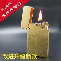 Special-shaped all-in-one machine Zorro kerosene lighter Lang sound pure copper Zorro limited edition mens personalized lettering