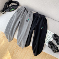 2021 new boys plus velvet pants childrens clothing warm pants tide big childrens winter trousers childrens thick casual pants