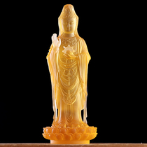 Ximanti Taiwan Ancient Method Liuli Nanhai Guanyin Buddha Statue Living Room dedicated to Guanyin Glazed Buddha Statue ornaments