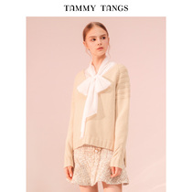 (Shopping mall with the same)sugar force winter new gray orange 100% cardigan loose pullover V-neck sweater women