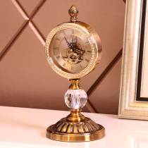 European-style clock ornaments living room Nordic home furnishings clock pendulum clock desktop table Crystal clock decorations