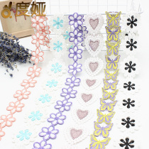 Clothes and hats decorative lace accessories color hollow petals flowers water soluble lace lace childrens handmade diy decals