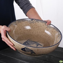 Sauerie fish Big Basin bowl spicy hot pot boiled fish meat slices ceramic super large soup bowl creative personality home