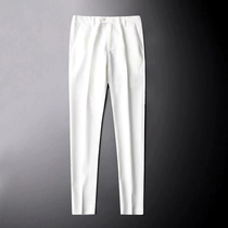 British solid color nine-point casual pants men 2021 fashion wild slim small feet pants free of hot down feeling boutique pants