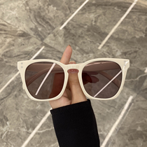 Korean version of the new retro box big frame sunglasses women round face Net red with sunsun glasses mens anti-ultraviolet sunglasses women