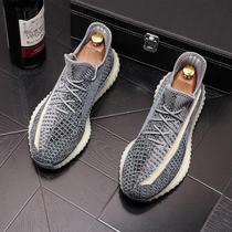 Hong Kong Chaobots 2022 new Summer mens sneakers Knitted Sports Casual Shoes Breathable Set Foot Nets Shoe Boomers