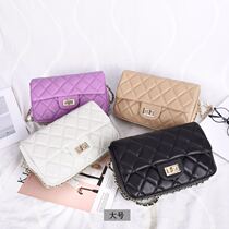 2020 new all-sheepskin fashion womens bag tide Lingge chain bag small fragrance leather ladies one-shoulder messenger bag