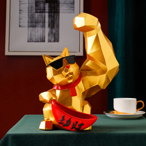 Unicorn arm muscles vigorously Lucky cat ornaments Opening gifts Gifts Home living room robbery cat Fortune cat giant arm