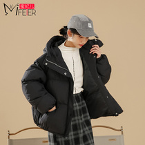 Honey concubine harbor style black chic cotton-padded female winter 2020 small man short bread suit new thickened coat