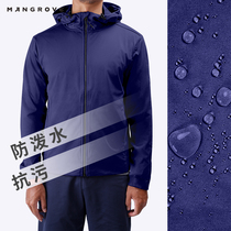 Mangov mens soft shell jacket outdoor casual sports jacket top windproof warm hooded zip cardigan