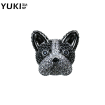 YUKI tide men and womens Tide people lead pin Korean fat dog Bulldog small chest pin buckle personality suit suit suit accessories